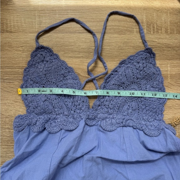 NWT Free People Lovey Maxi Dress Long Crochet Lace Summer Spring Purple Cotton - Picture 3 of 14